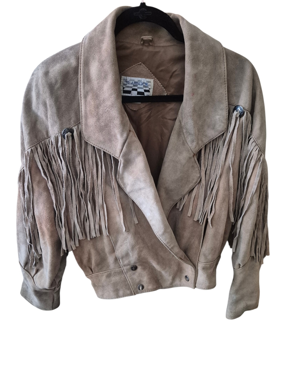 💕VTG Fringed & Distressed Suede Leather Jacket - Western Inspired Jacket💕